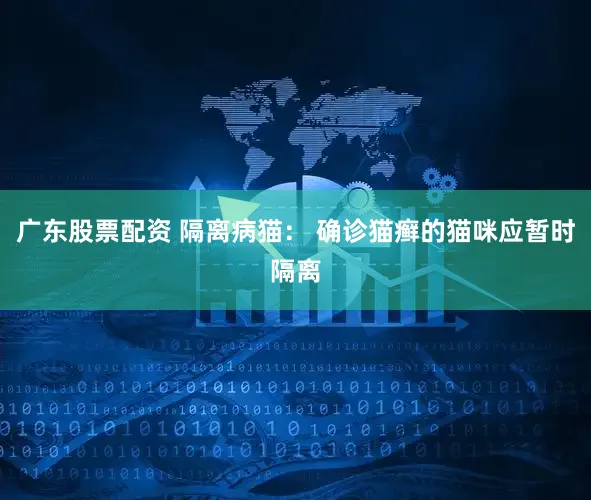 广东股票配资 隔离病猫： 确诊猫癣的猫咪应暂时隔离