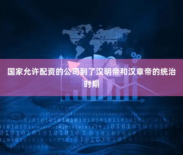 国家允许配资的公司到了汉明帝和汉章帝的统治时期